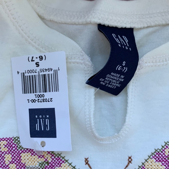 NWT GAP Butterfly Long Sleeve Sz 6-7 - Picture 3 of 8